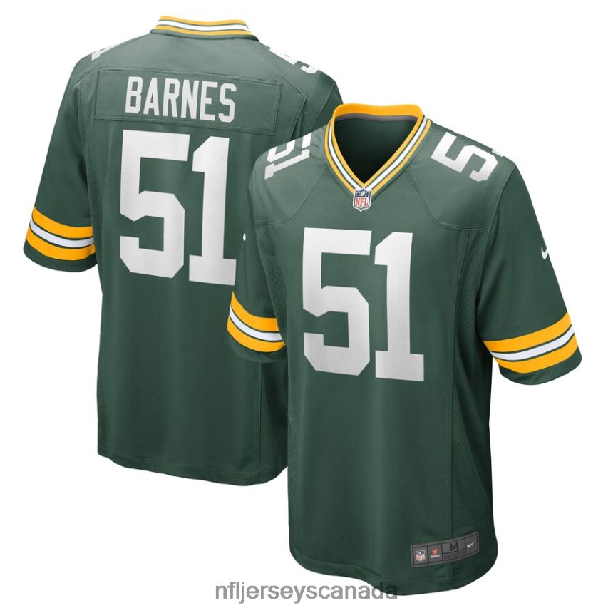 Men Green Bay Packers Krys Barnes Nike Green Game Player Jersey Clothing NFL TBXFR65674
