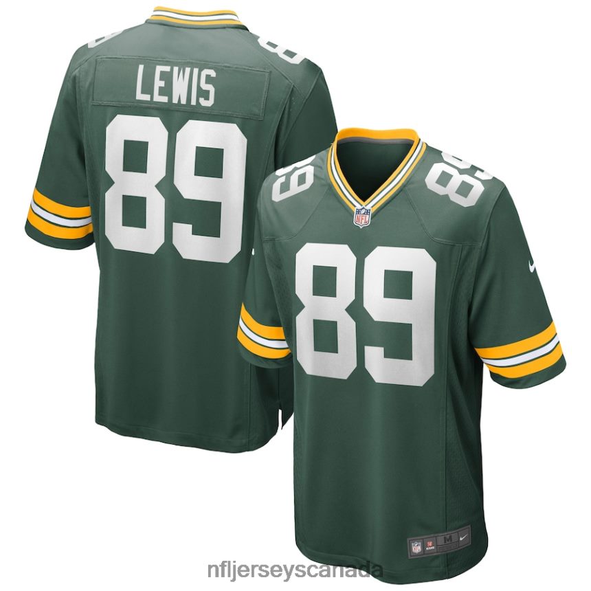 Men Green Bay Packers Marcedes Lewis Nike Green Game Jersey Clothing NFL TBXFR62735