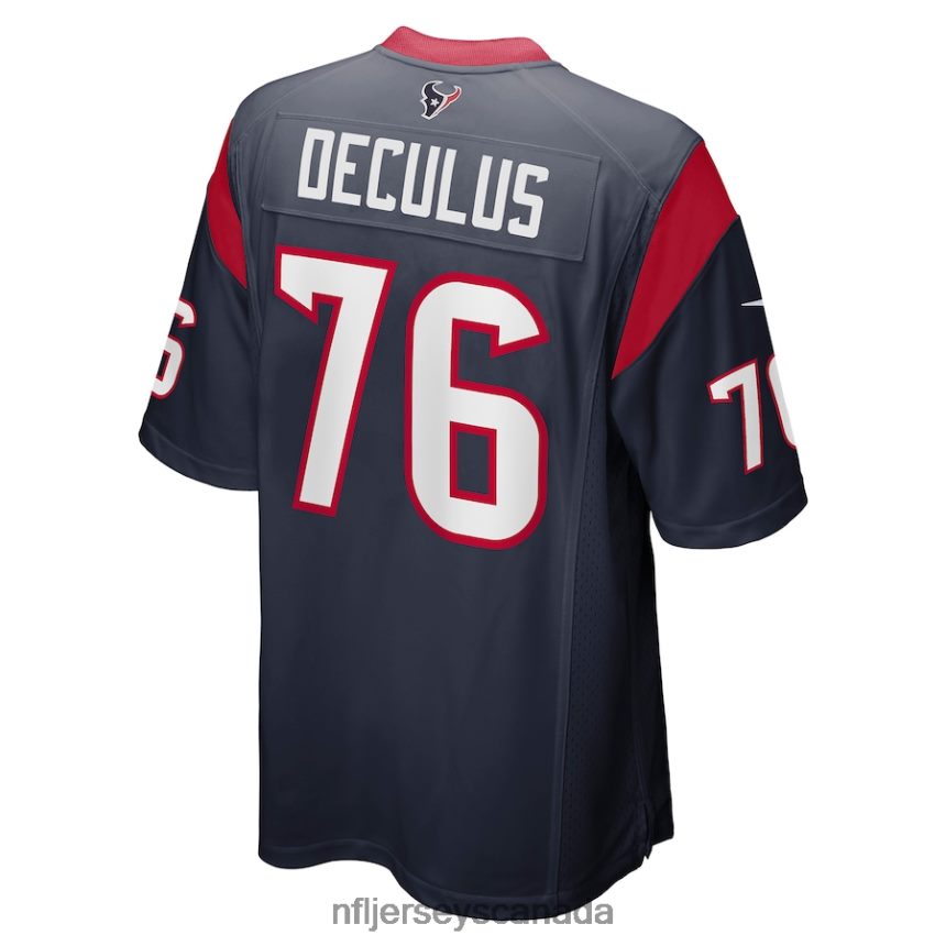 Men Houston Texans Austin Deculus Nike Navy Game Player Jersey Clothing NFL TBXFR66472