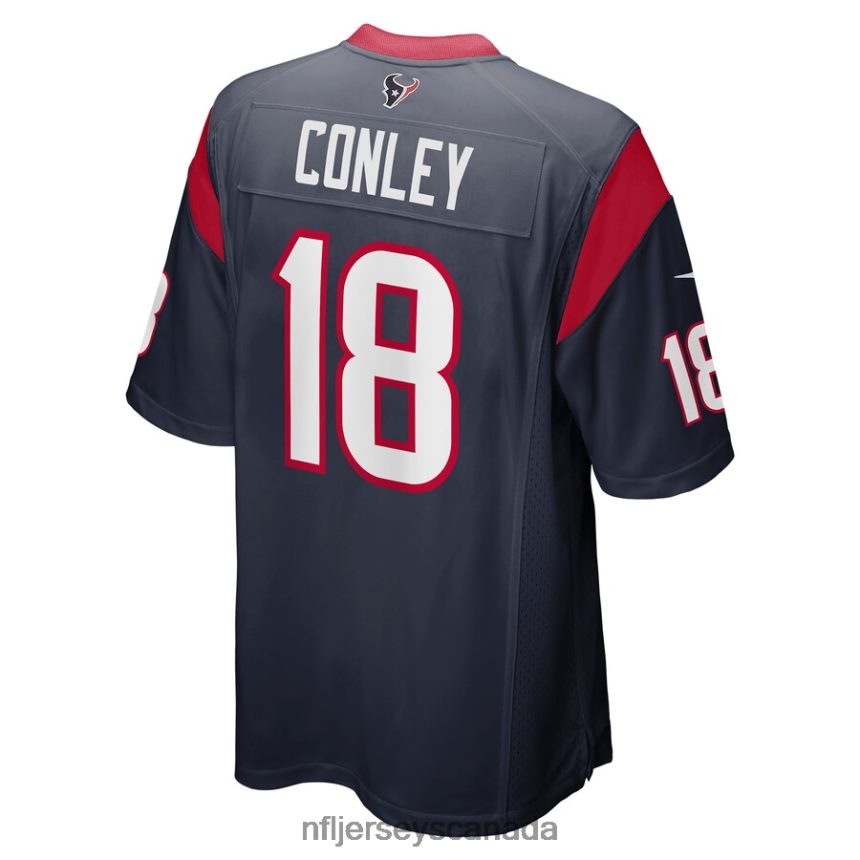 Men Houston Texans Chris Conley Nike Navy Game Jersey Clothing NFL TBXFR67064