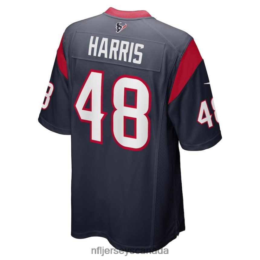 Men Houston Texans Christian Harris Nike Navy Game Player Jersey Clothing NFL TBXFR66434