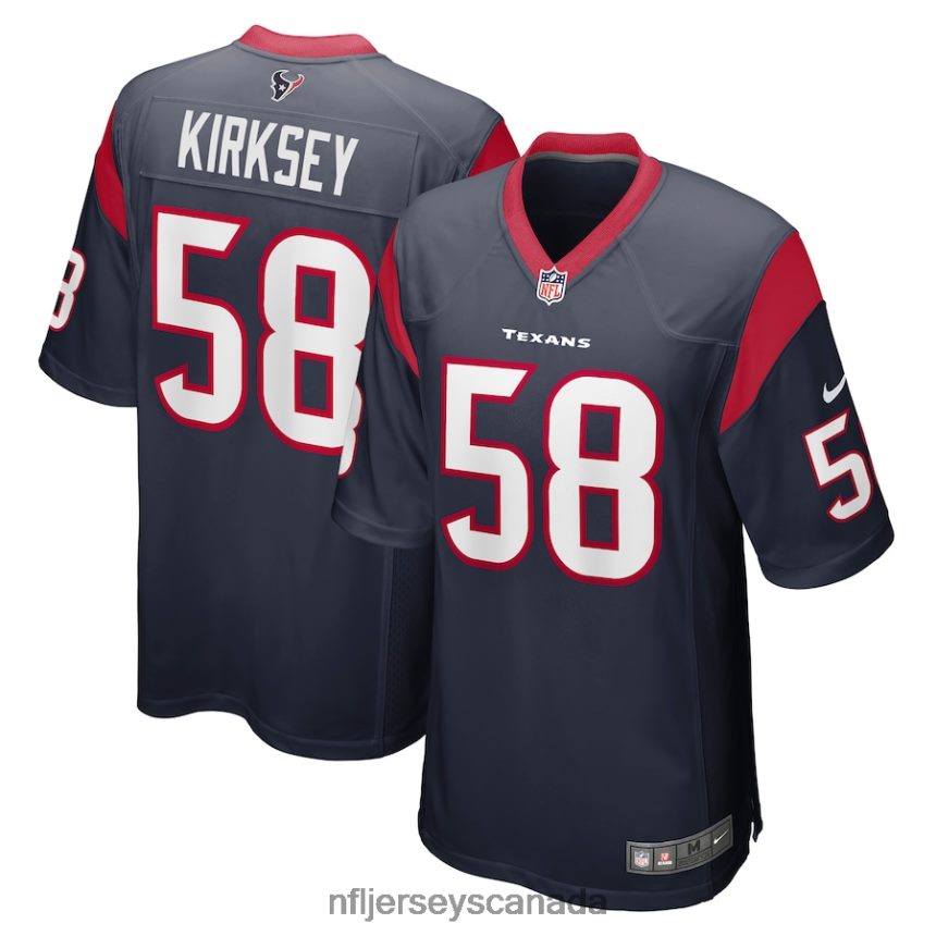 Men Houston Texans Christian Kirksey Nike Navy Game Jersey Clothing NFL TBXFR64310