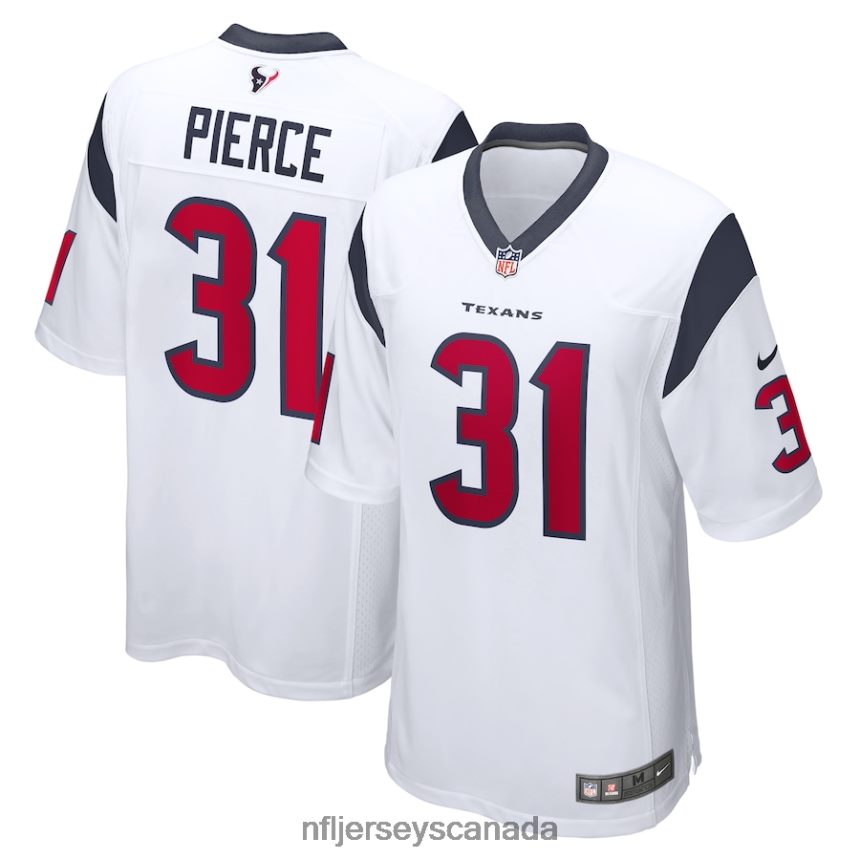 Men Houston Texans Dameon Pierce Nike White Game Player Jersey Clothing NFL TBXFR6816