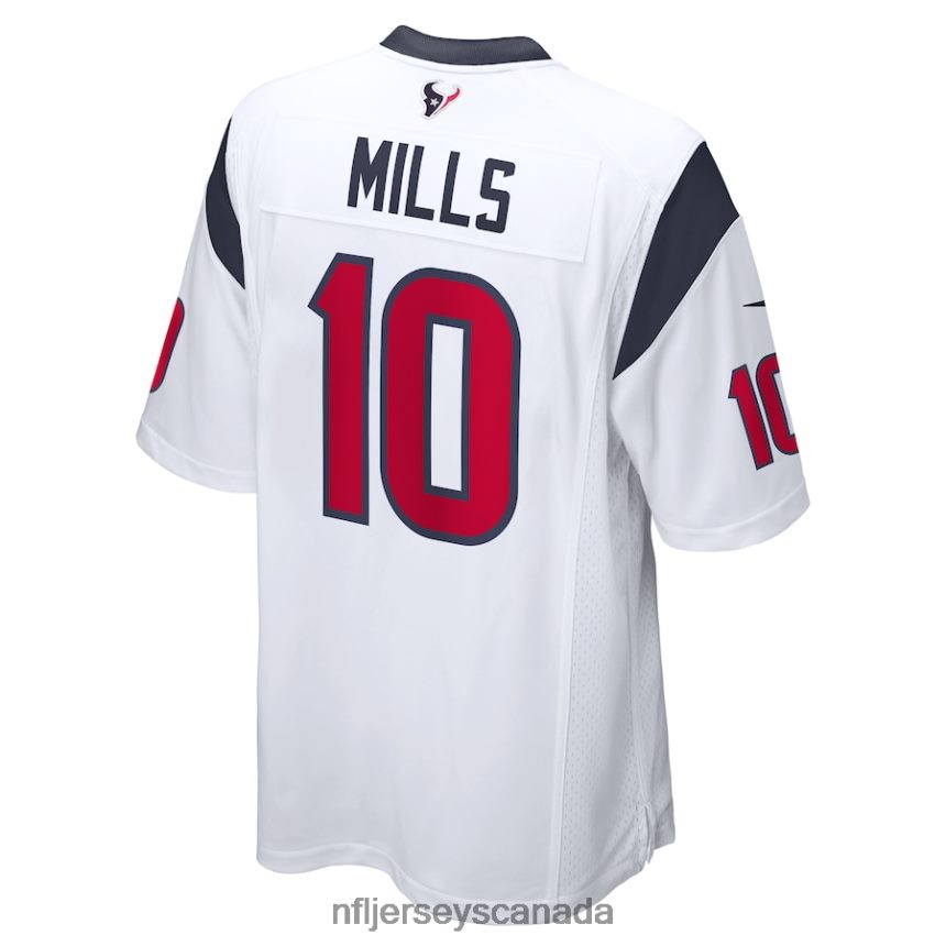 Men Houston Texans Davis Mills Nike White Game Player Jersey Clothing NFL TBXFR61966