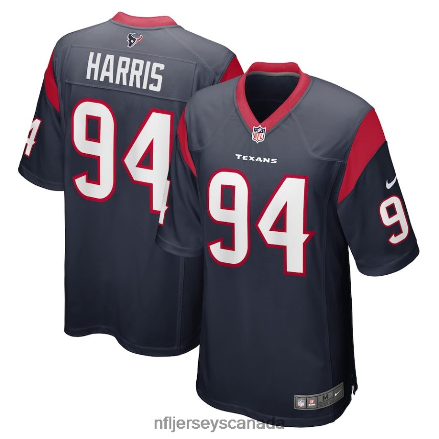 Men Houston Texans Demone Harris Nike Navy Game Player Jersey Clothing NFL TBXFR66481