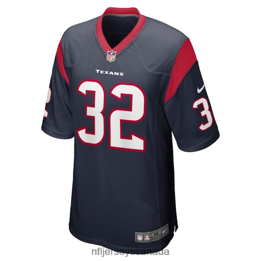 Men Houston Texans Garret Wallow Nike Navy Game Jersey Clothing NFL TBXFR65879
