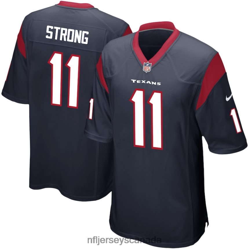 Men Houston Texans Jaelen Strong Nike Navy Game Jersey Clothing NFL TBXFR64977