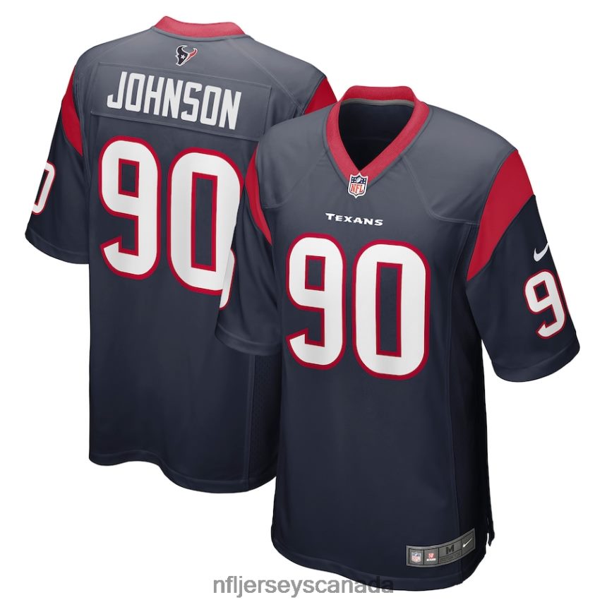 Men Houston Texans Jaleel Johnson Nike Navy Player Game Jersey Clothing NFL TBXFR64390
