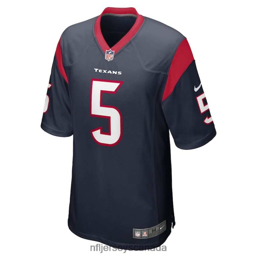 Men Houston Texans Jalen Pitre Nike Navy Game Player Jersey Clothing NFL TBXFR61521