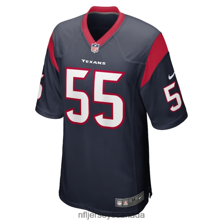 Men Houston Texans Jerry Hughes Nike Navy Game Player Jersey Clothing NFL TBXFR67005