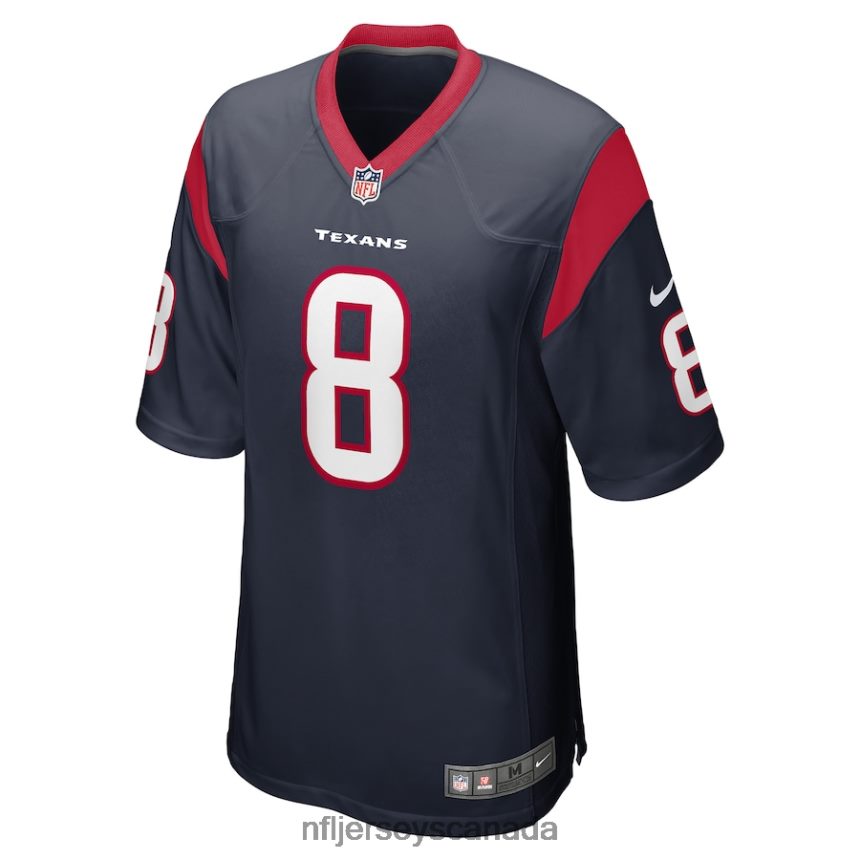 Men Houston Texans John Metchie III Nike Navy Game Player Jersey Clothing NFL TBXFR6997