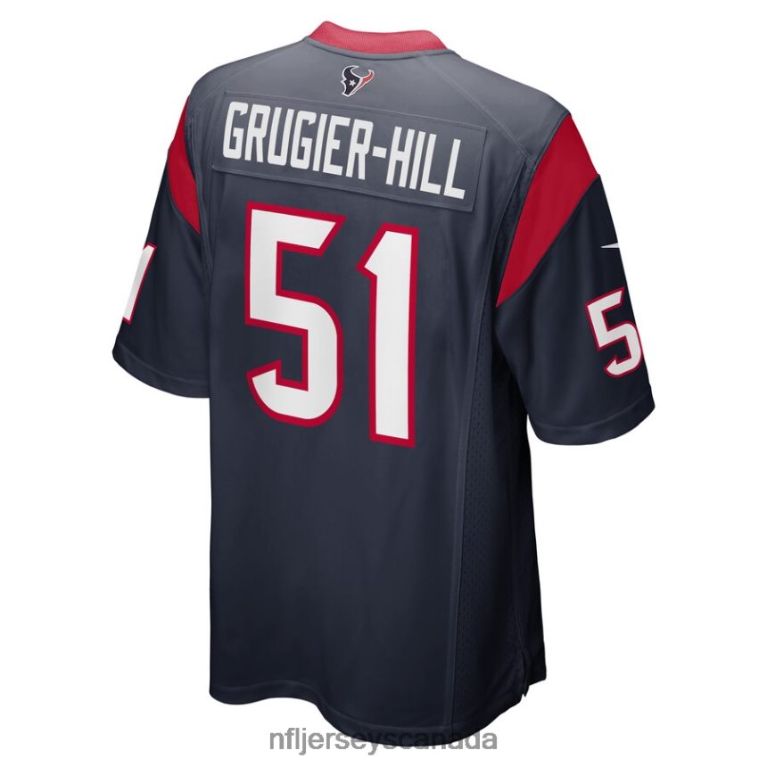 Men Houston Texans Kamu Grugier-Hill Nike Navy Game Player Jersey Clothing NFL TBXFR65608
