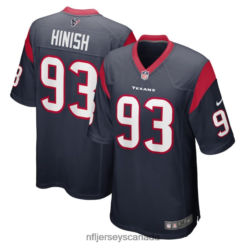 Men Houston Texans Kurt Hinish Nike Navy Game Player Jersey Clothing NFL TBXFR64418