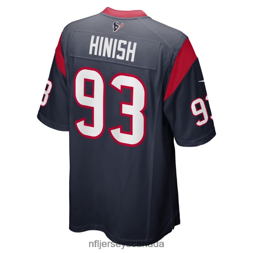 Men Houston Texans Kurt Hinish Nike Navy Game Player Jersey Clothing NFL TBXFR64418