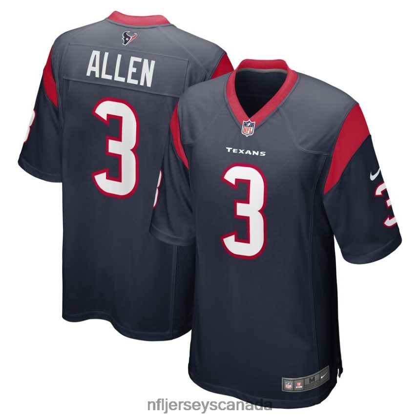 Men Houston Texans Kyle Allen Nike Navy Game Jersey Clothing NFL TBXFR66880