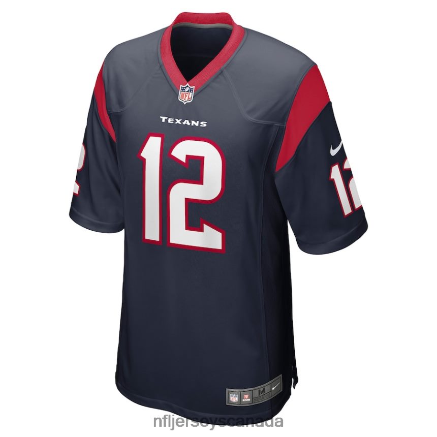 Men Houston Texans Nico Collins Nike Navy Game Jersey Clothing NFL TBXFR66010