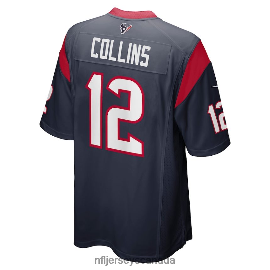 Men Houston Texans Nico Collins Nike Navy Game Jersey Clothing NFL TBXFR66010