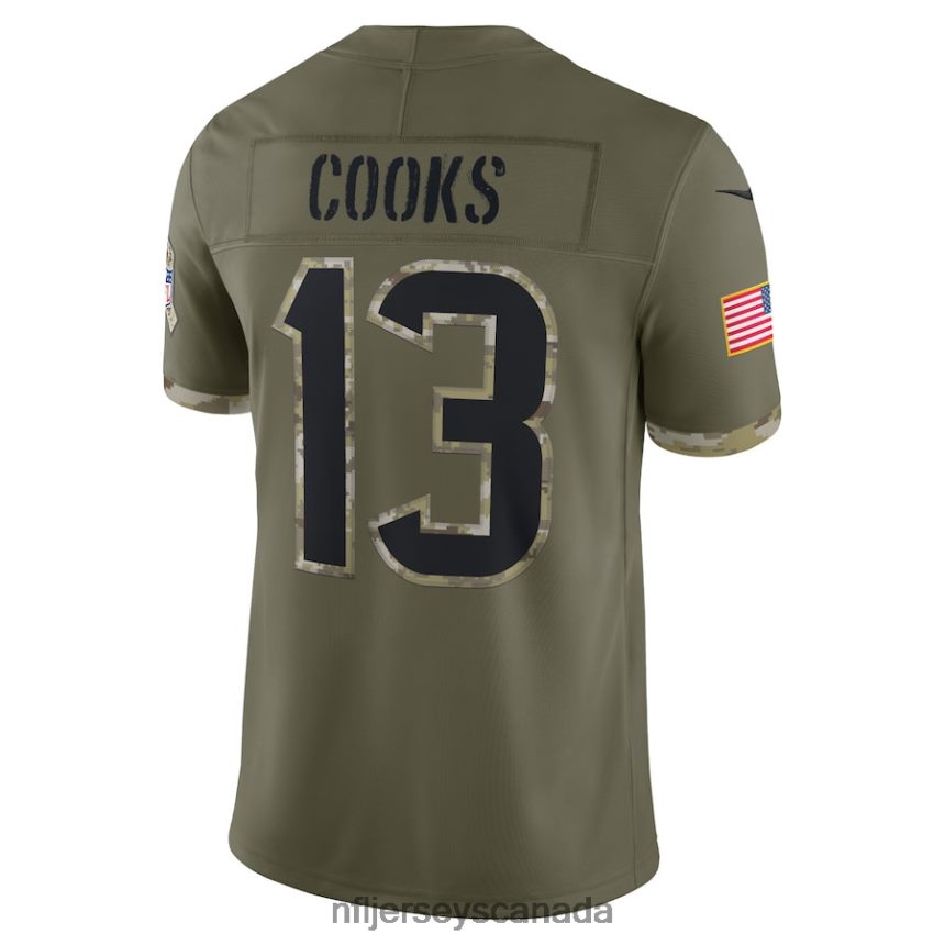 Men Houston Texans Nike Olive 2022 Salute To Service Limited Jersey Clothing NFL TBXFR61441