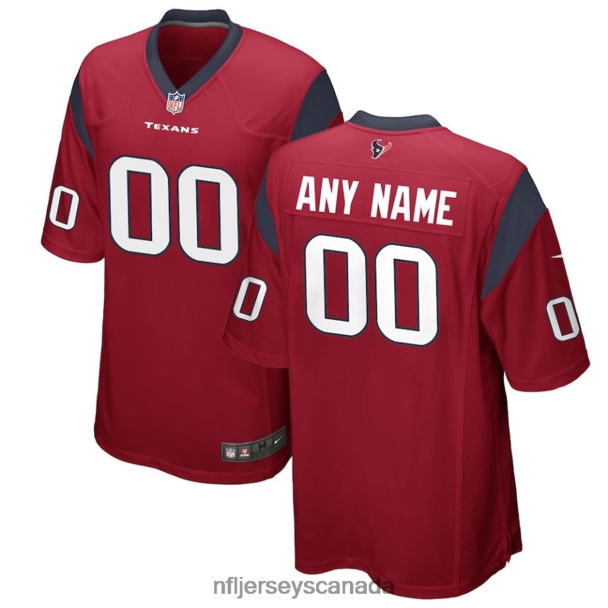 Men Houston Texans Nike Red Alternate Custom Game Jersey Clothing NFL TBXFR6531