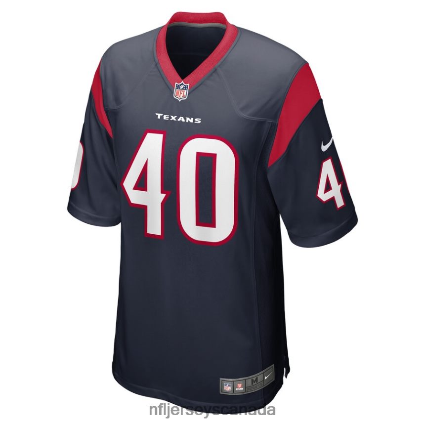 Men Houston Texans Paul Quessenberry Nike Navy Game Player Jersey Clothing NFL TBXFR66348
