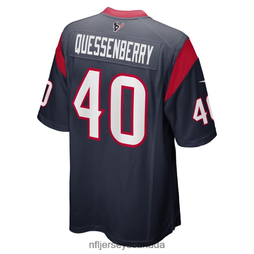 Men Houston Texans Paul Quessenberry Nike Navy Game Player Jersey Clothing NFL TBXFR66348
