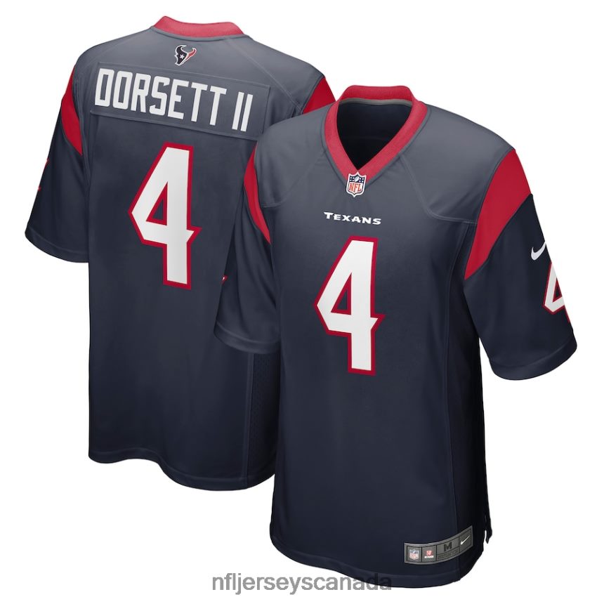Men Houston Texans Phillip Dorsett II Nike Navy Game Jersey Clothing NFL TBXFR64227