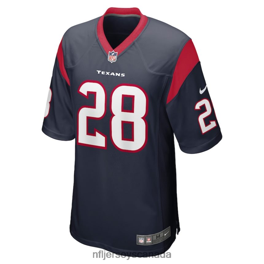 Men Houston Texans Rex Burkhead Nike Navy Game Player Jersey Clothing NFL TBXFR64145