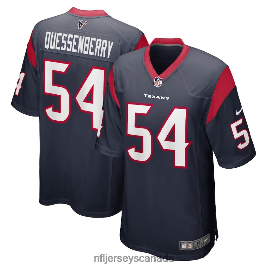Men Houston Texans Scott Quessenberry Nike Navy Game Player Jersey Clothing NFL TBXFR66276