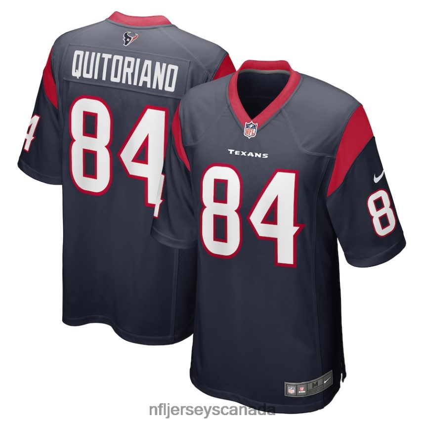 Men Houston Texans Teagan Quitoriano Nike Navy Game Player Jersey Clothing NFL TBXFR66657