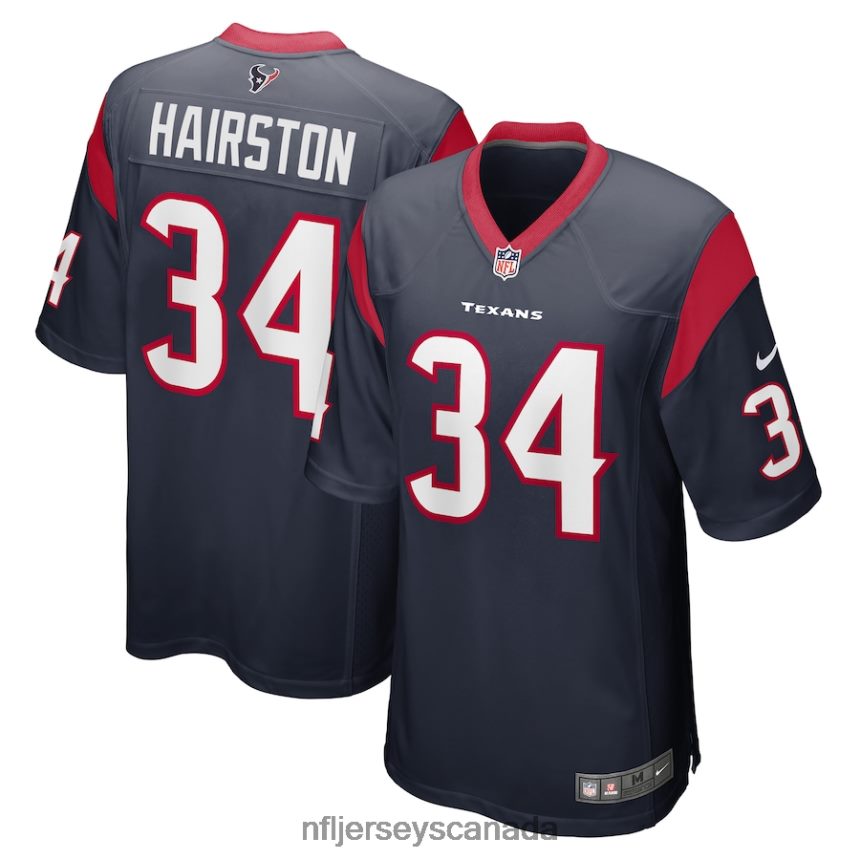 Men Houston Texans Troy Hairston Nike Navy Game Player Jersey Clothing NFL TBXFR64374