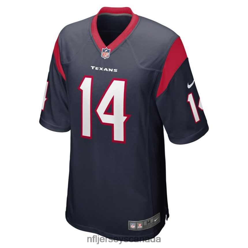 Men Houston Texans Tyler Johnson Nike Navy Game Player Jersey Clothing NFL TBXFR67017
