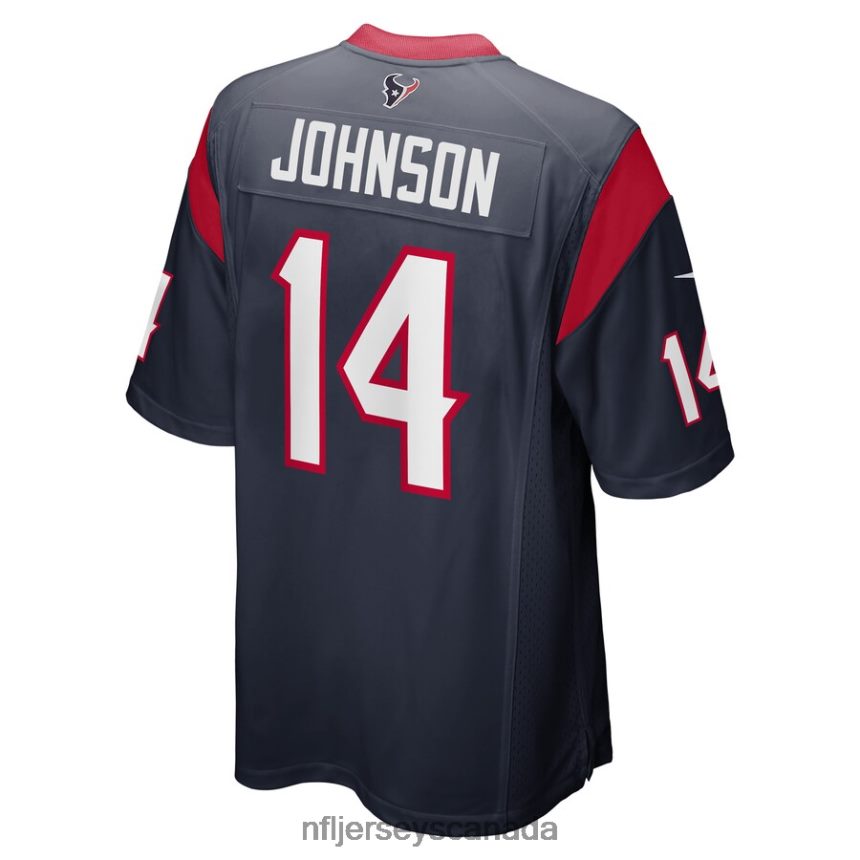 Men Houston Texans Tyler Johnson Nike Navy Game Player Jersey Clothing NFL TBXFR67017