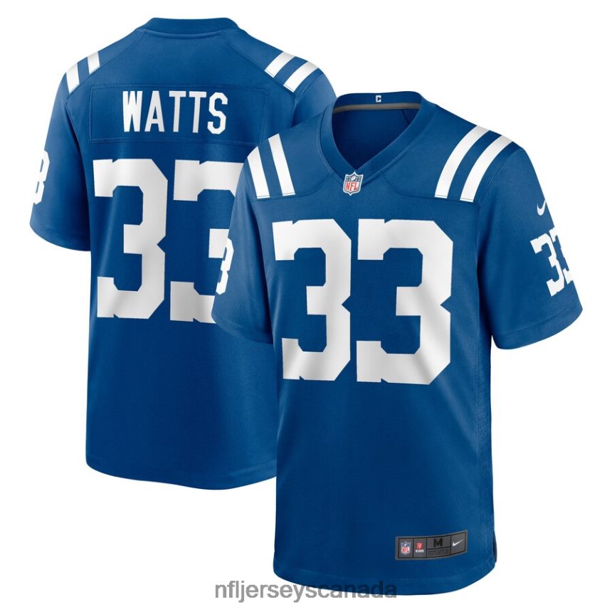 Men Indianapolis Colts Armani Watts Nike Royal Player Game Jersey Clothing NFL TBXFR66945