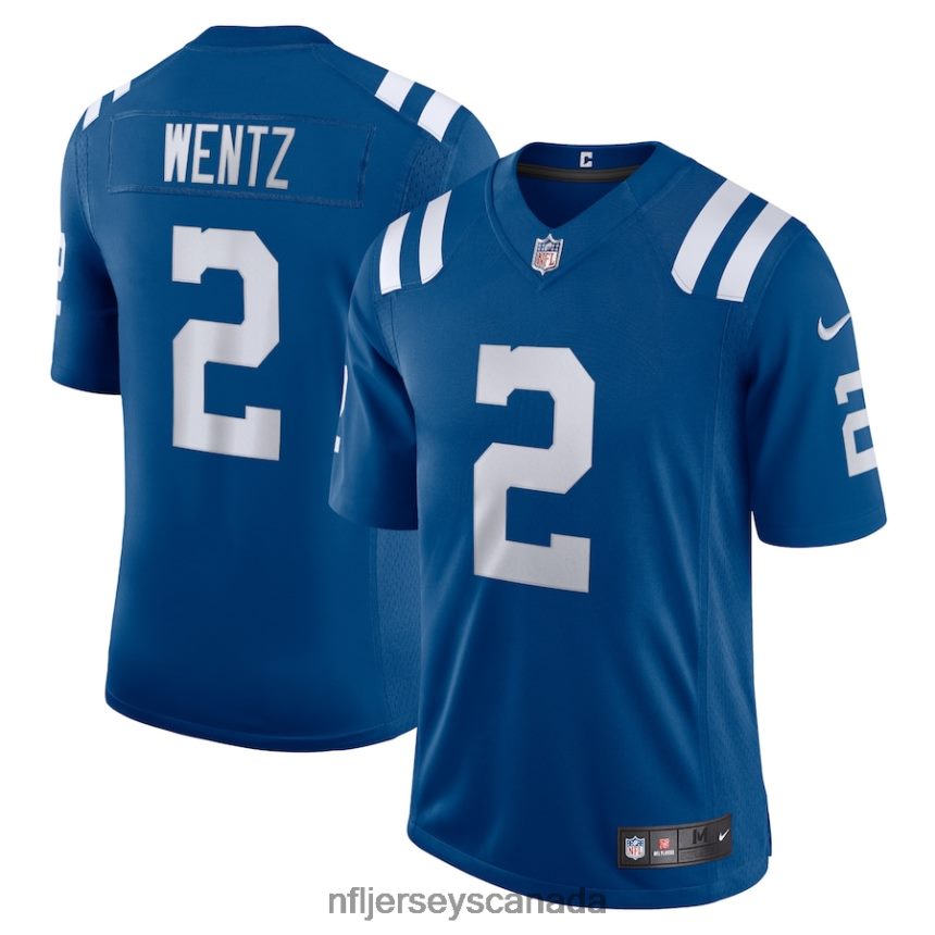 Men Indianapolis Colts Carson Wentz Nike Royal Vapor Limited Jersey Clothing NFL TBXFR62489