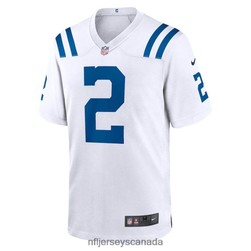 Men Indianapolis Colts Carson Wentz Nike White Game Jersey Clothing NFL TBXFR62448