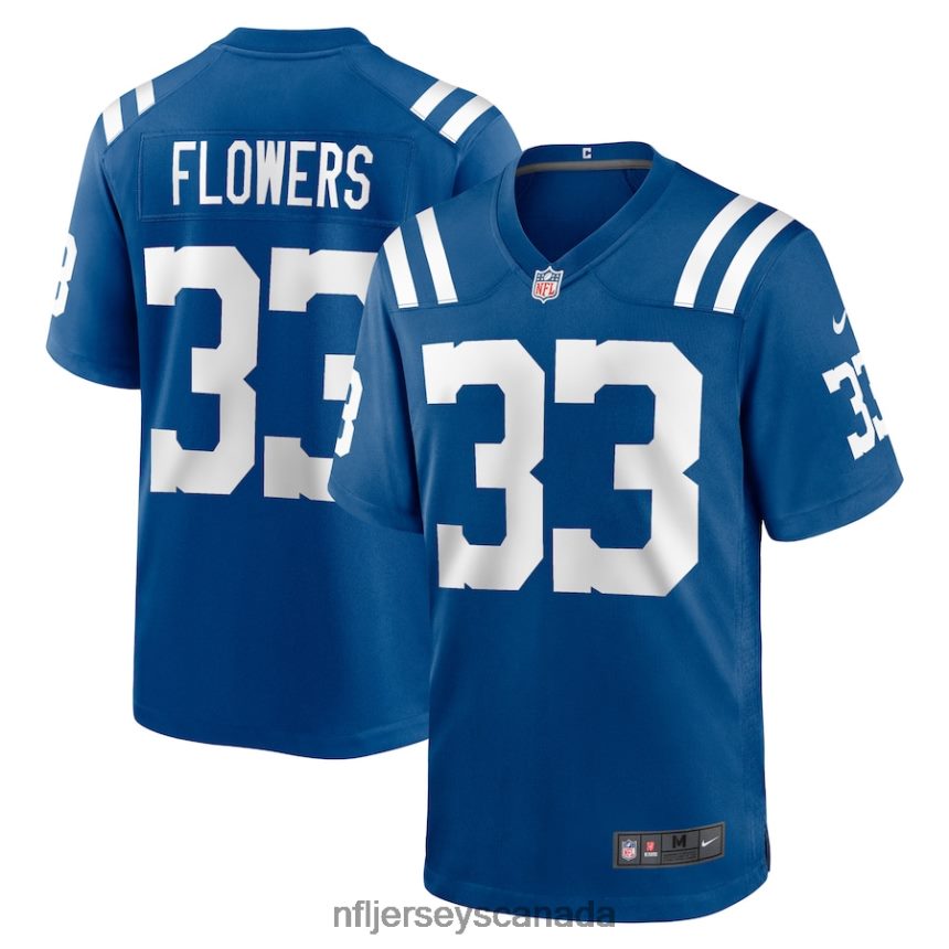 Men Indianapolis Colts Dallis Flowers Nike Royal Game Player Jersey Clothing NFL TBXFR62374