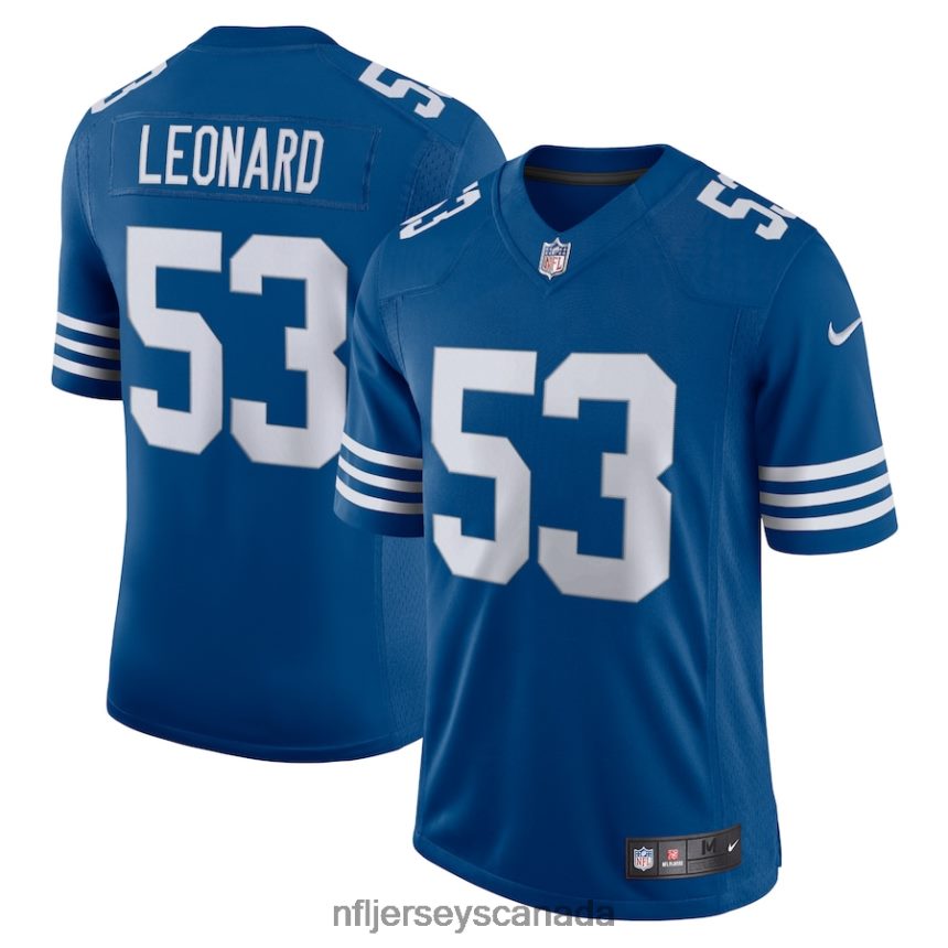 Men Indianapolis Colts Darius Leonard Nike Royal Alternate Vapor Limited Jersey Clothing NFL TBXFR62931