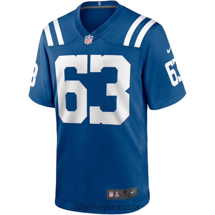 Men Indianapolis Colts Jeff Saturday Nike Royal Game Retired Player Jersey Clothing NFL TBXFR64354