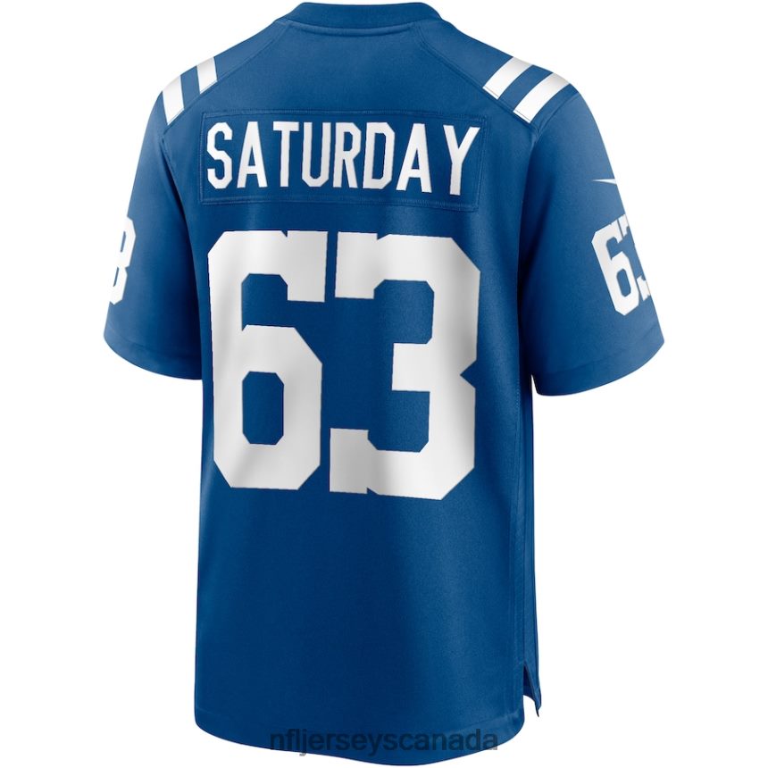 Men Indianapolis Colts Jeff Saturday Nike Royal Game Retired Player Jersey Clothing NFL TBXFR64354