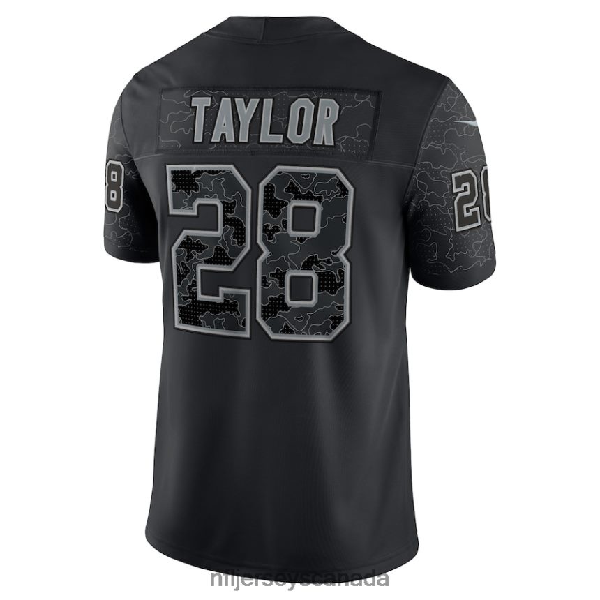 Men Indianapolis Colts Jonathan Taylor Nike Black RFLCTV Limited Jersey Clothing NFL TBXFR65357