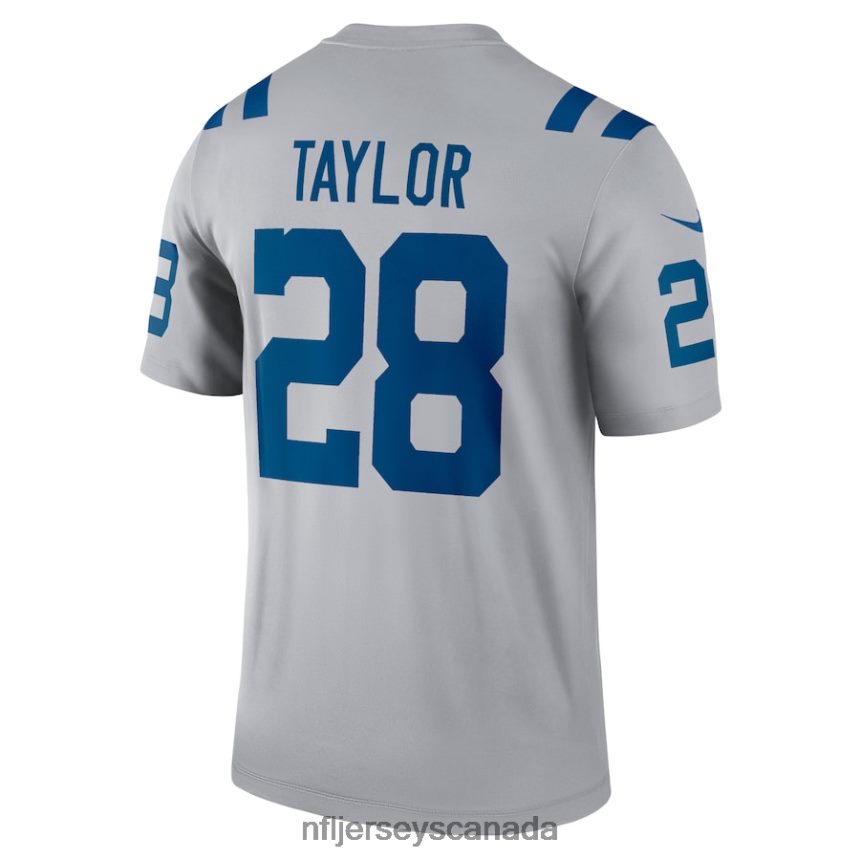 Men Indianapolis Colts Jonathan Taylor Nike Gray Inverted Legend Jersey Clothing NFL TBXFR62022