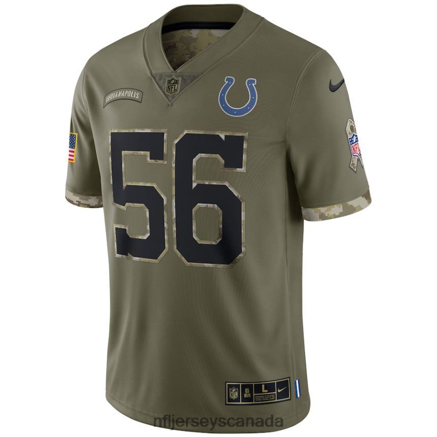 Men Indianapolis Colts Nike Olive 2022 Salute To Service Limited Jersey Clothing NFL TBXFR63069
