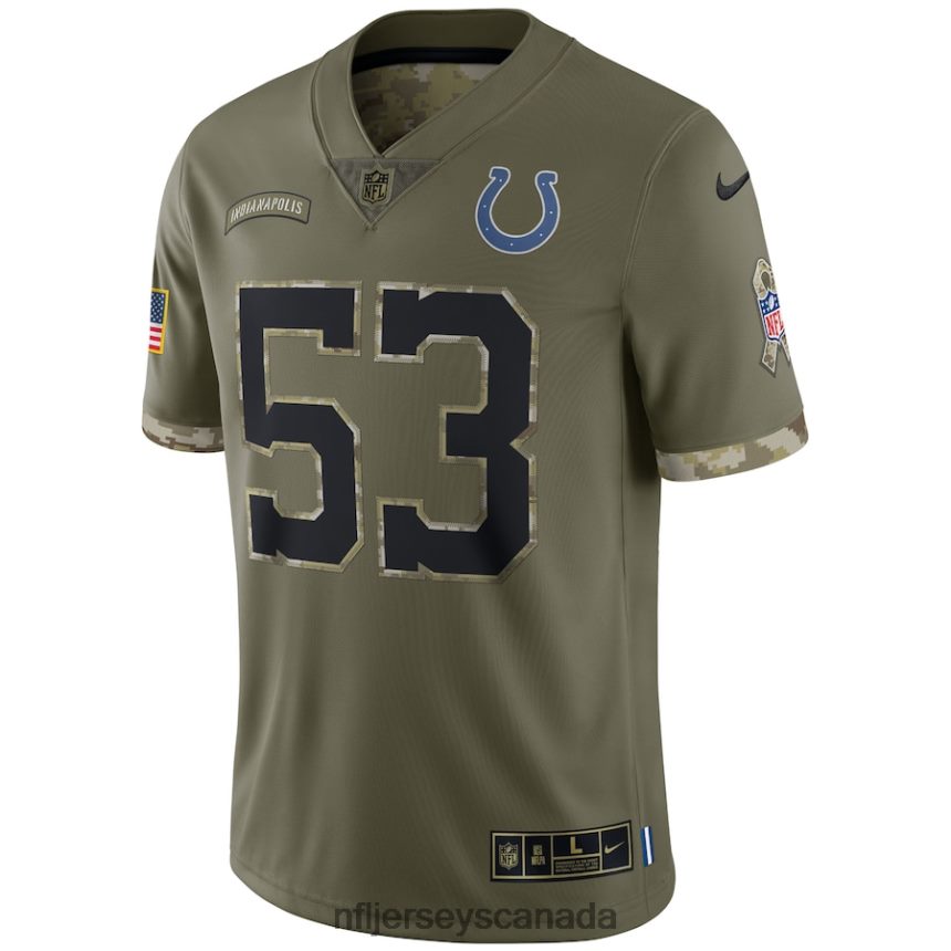 Men Indianapolis Colts Nike Olive 2022 Salute To Service Limited Jersey Clothing NFL TBXFR63317