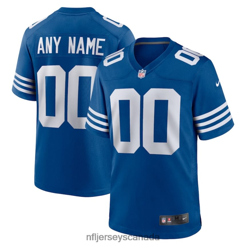 Men Indianapolis Colts Nike Royal Alternate Custom Jersey Clothing NFL TBXFR62358