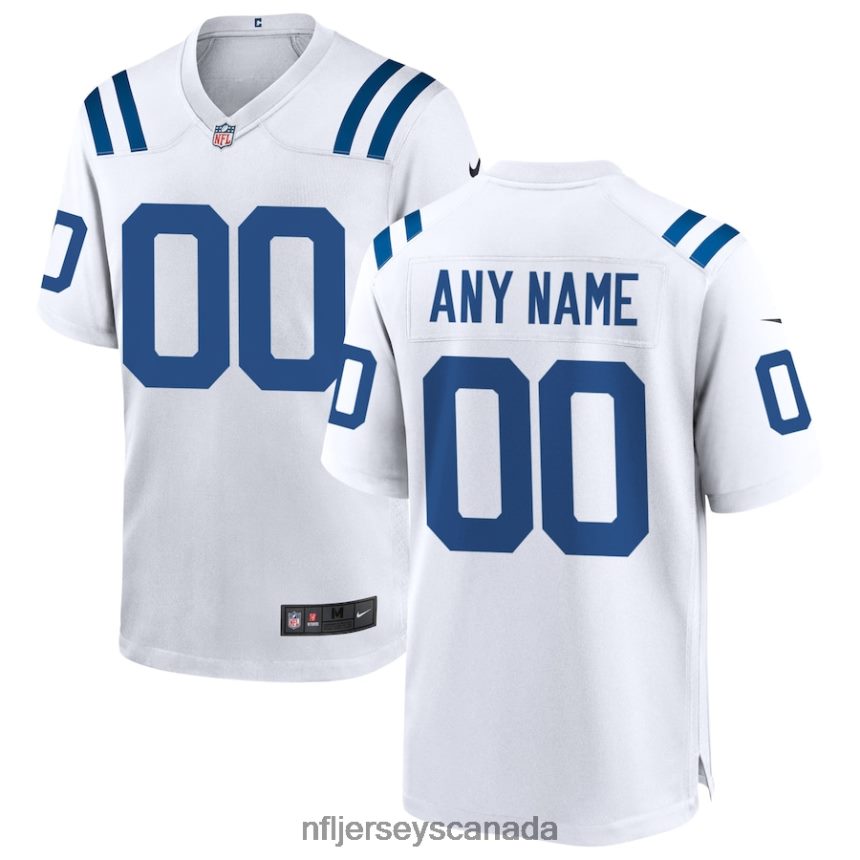 Men Indianapolis Colts Nike White Custom Game Jersey Clothing NFL TBXFR61713