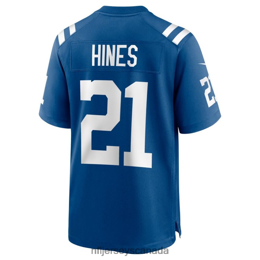 Men Indianapolis Colts Nyheim Hines Nike Royal Game Jersey Clothing NFL TBXFR62580