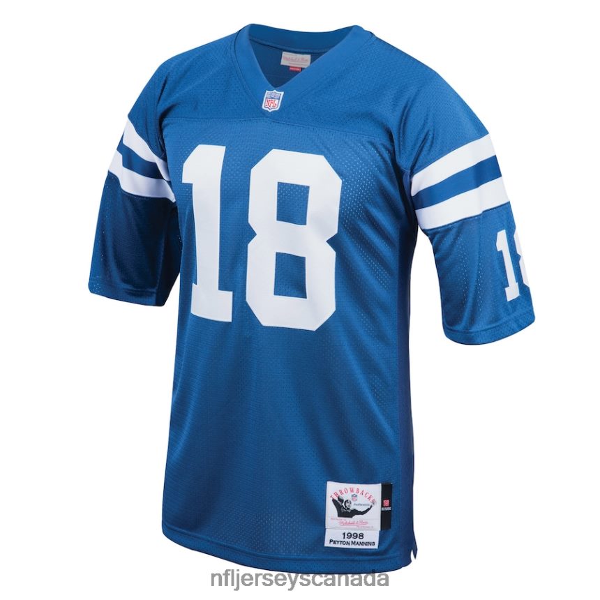 Men Indianapolis Colts Peyton Manning Mitchell  Ness Royal 1998 Authentic Throwback Retired Player Jersey Clothing NFL TBXFR62151