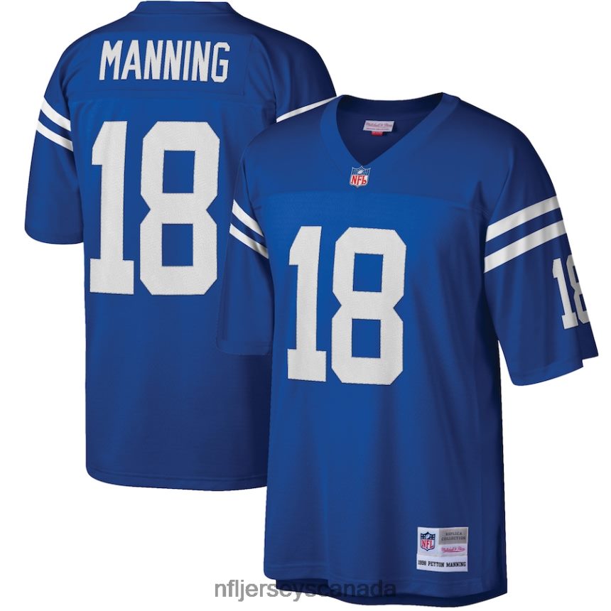 Men Indianapolis Colts Peyton Manning Mitchell  Ness Royal Big  Tall 1998 Retired Player Replica Jersey Clothing NFL TBXFR62792
