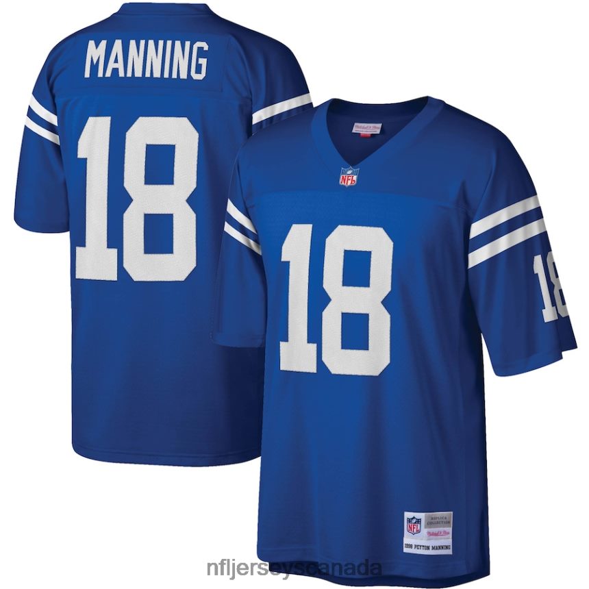 Men Indianapolis Colts Peyton Manning Mitchell  Ness Royal Legacy Replica Jersey Clothing NFL TBXFR6536