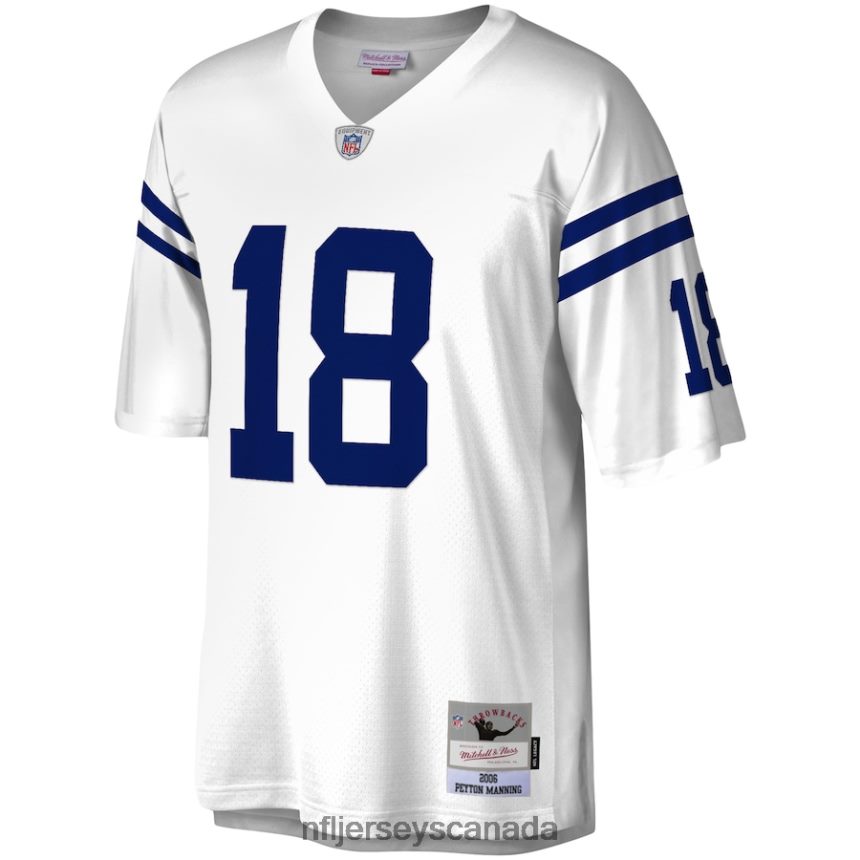 Men Indianapolis Colts Peyton Manning Mitchell  Ness White Legacy Replica Jersey Clothing NFL TBXFR61504